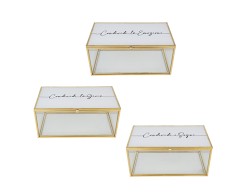 Bomboniera Scatola Share Scrigno Portagioie con Frasi Emozionali Assortite