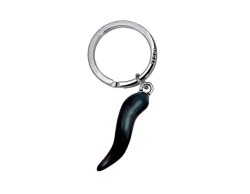 Portachiavi Corno smaltato nero