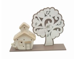 Bomboniera Matrimonio Mariella Martini casetta ed albero della vita con sveglia