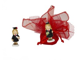 SACCHETTO LAUREA HARMONY BIMBA LAUREATA RESINA ASSORTITO IN 2 MODELLI