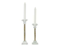 BOMBONIERA MATRIMONIO HARMONY COPPIA PORTA CANDELA CRYSTALLO