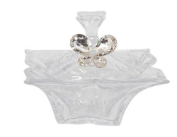 BOMBONIERA MATRIMONIO HARMONY SCATOLA ZARA MEDIA CON APPL. FARFALLA CRISTALLO