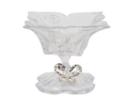 BOMBONIERA MATRIMONIO HARMONY ALZATA ZARA MEDIA CON APPL. FARFALLA CRISTALLO