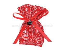 Bomboniera Laurea Economia ciondolo in bagno argento euro smaltato con sacchetto