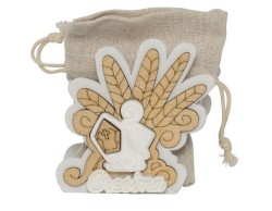 Sacchetto Cresima harmony legno spighe con gessetto e scritta cresima