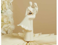 Bomboniera Matrimonio Claraluna 2026 Coppia Sposi con Cuore Oro Rosa