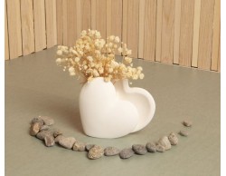 Bomboniera Matrimonio Claraluna Vaso Cuore più Fiori piccolo