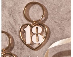 Portachiavi "18" oro piccola