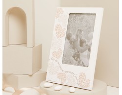 bomboniera Portafoto Claraluna Decoro Cuore Rosa in Legno