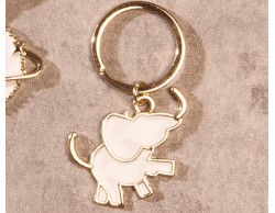 Portachiavi elefante oro piccola