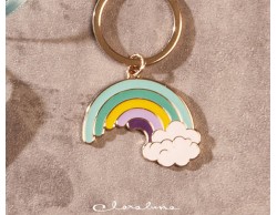 Portachiavi arcobaleno oro piccola