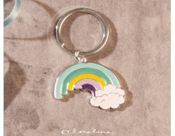 Portachiavi arcobaleno silver  piccola