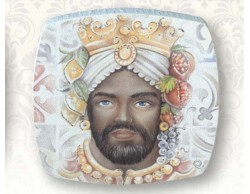 BOMBONIERA TESTA DI MORO DA APPOGGIO UOMO DECORATO