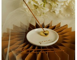 Bomboniera Matrimonio Claraluna 2026 Piattino Porta Incenso gioia con 3 Bastoncini