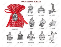 Sacchetto Laurea Tabor con ciondolo a scelta su Bomboniere Dolci Emozioni