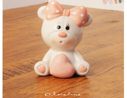 bomboniera Claraluna Nascita Battesimo compleanno orsetto femmina grande