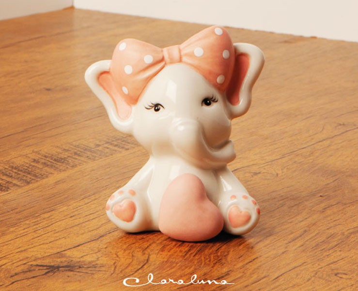 bomboniera Claraluna Nascita Battesimo elefante femmina grande su Bomboniere Dolci Emozioni