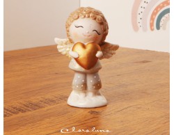 bomboniera Claraluna Nascita Battesimo angelo maschio con cuore su Bomboniere Dolci Emozioni