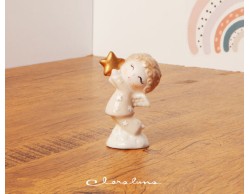 bomboniera nascita battesimo claraluna angelo maschio con stella piccolo