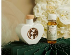 Bomboniera Matrimonio Claraluna 2026 Oliera Cuore con Mondo Oro Rosa con olio