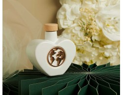 Bomboniera Matrimonio Claraluna 2026 Oliera Cuore con Mondo Oro Rosa