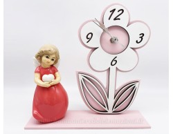 Bomboniera Prima Comunione Mariella Martini orologio con bimba angelo