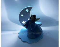 Bomboniera Prima Comunione Mariella Martini angioletto con luna led azzurro grande su Bomboniere Dolci Emozioni