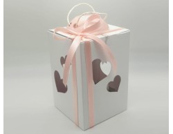 Bomboniera Prima Comunione Mariella Martini orsetto luna rosa con led e data su Bomboniere Dolci Emozioni