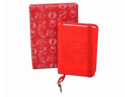 Bomboniera Laurea Tabor agendina blocco note appunti con ciondolo Siringa