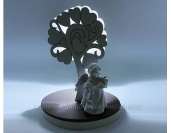 Bomboniera Prima Comunione Mariella Martini albero della vita angioletto con arpa con led su Bomboniere Dolci Emozioni