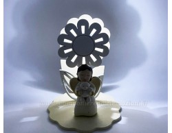 Bomboniera Prima Comunione Mariella Martini angioletto fiore con led su Bomboniere Dolci Emozioni