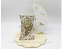 Bomboniera Prima Comunione Mariella Martini luna con simbolo prima comunione led