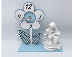 Bomboniera Prima Comunione Mariella Martini orologio fiore azzurro maternità