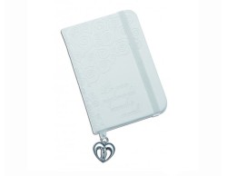 Bomboniera Matrimonio Tabor agendina blocco note appunti con ciondolo cuore