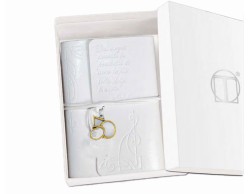 Bomboniera Nozze d'oro Tabor agendina blocco note con ciondolo 50