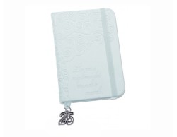 Bomboniera Nozze d'argento Tabor agendina blocco note appunti con  ciondolo 25