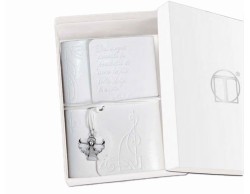 Bomboniera prima comunione Tabor agendina blocco note con ciondolo angelo