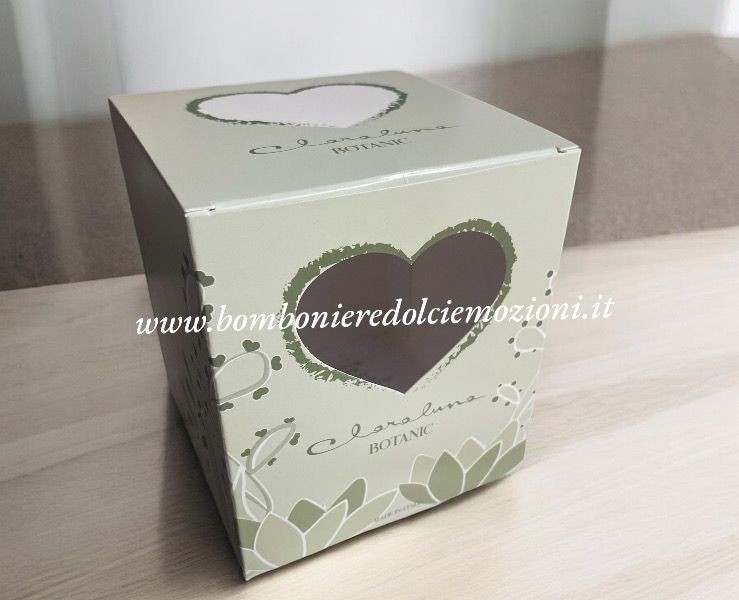 BOMBONIERA MATRIMONIO CLARALUNA VASETTO A CUORE CON PIANTINA GRASSA su Bomboniere Dolci Emozioni