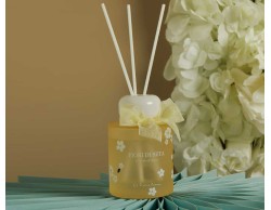 Bomboniera Claraluna 2026 Diffusore giallo con Decoro Fiori 120 ml