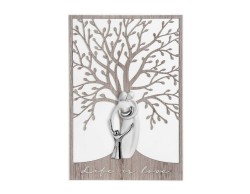 QUADRO ALBERO LOVE FAMIGLIA STILIZZATO ROVERE