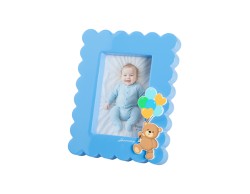 Bomboniera Harmony PORTA FOTO LEGNO SPESSORATO BOY CON ORSETTO CON BOX E FAZZOLETTO su Bomboniere Dolci Emozioni