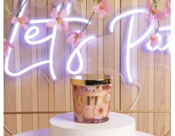 Bomboniera Matrimonio Battesimo Comunione  Cresima Claraluna candela felicità  rosa piccola