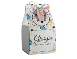 Scatolina porta confetti personalizzata quadrata con topolino
