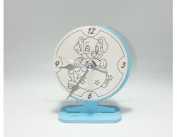 Bomboniera nascita e battesimo mariella martini sveglia mongolfiera azzurra e bianco