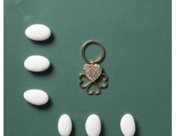 Portachiavi Oro Quadrifoglio grande