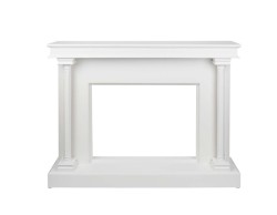 Camino in Legno Natalizio Bianco 120x23xh.96,5 cm - Eleganza e Stile per le Feste