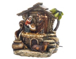 Fontana Natività  con Capanna in Resina