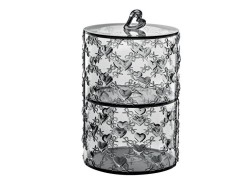 SET 2 CONTENITORI INPILABILI GRIGIO CIELO