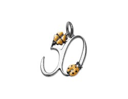 Ciondolo Anni Cinquanta Quadrifoglio Coccinella