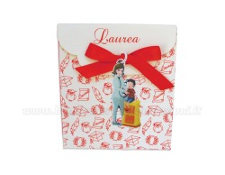 Bomboniera Laurea pediatria donna - Ciondolo in bagno argento Smaltato con Scatola